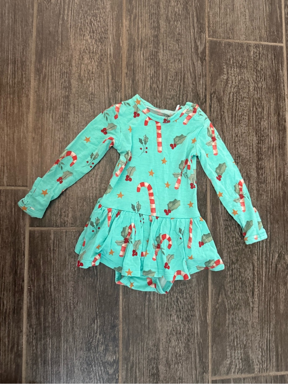 Size 0-3 month Posh Peanut Christmas twirl bodysuit